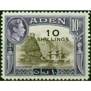 Aden 1951 10s on 10R Sepia & Violet SG46 Fine LMM 