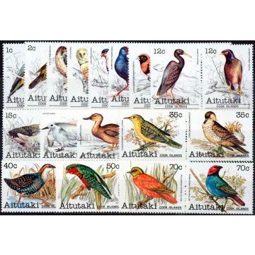 Aitutaki 1981 Birds set of 32 to 70c SG317-348 V.F MNH