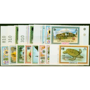 Anguilla 1976 New Constitution Set of 16 SG223-240 Very Fine MNH