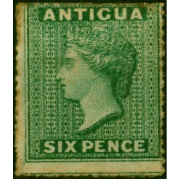 Antigua 1863 6d Green SG8 Good MM CV £700 