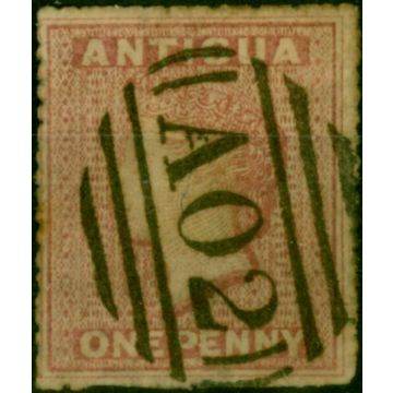 Antigua 1864 1d Dull Rose SG6 Fine Used (4)