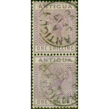 Antigua 1886 1s Mauve SG30 V.F.U Pair 