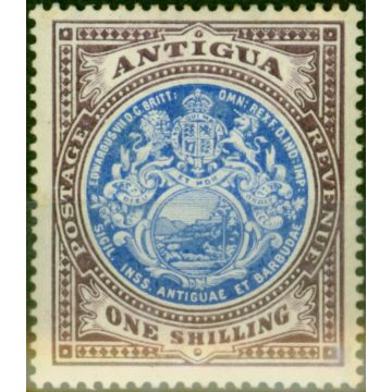 Antigua 1908 1s Blue & Dull Purple SG49 Fine LMM 