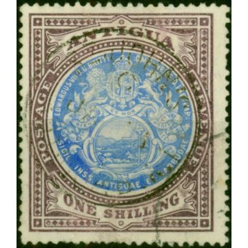 Antigua 1908 1s Blue & Dull Purple SG49 Fine Used (2)