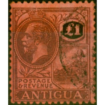 Antigua 1922 £1 Purple & Black-Red SG61 Fine Used