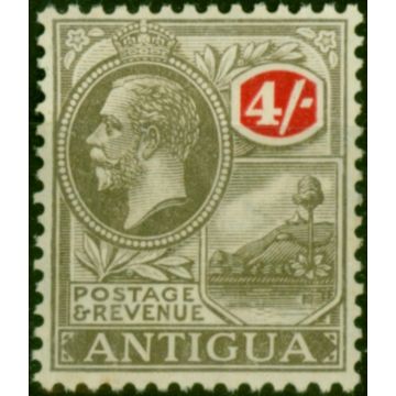 Antigua 1922 4s Grey-Black & Red SG80 Fine MM 