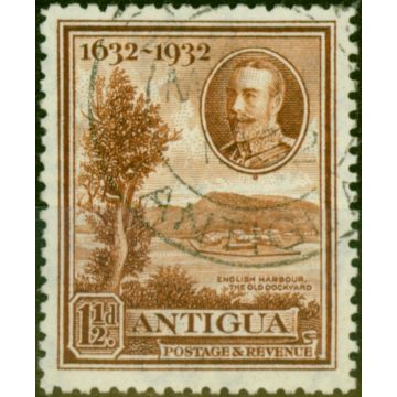 Antigua 1932 1 1/2d Brown SG83 V.F.U 'Madame Joseph' Forged Cancel