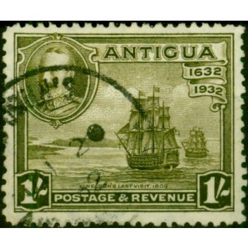 Antigua 1932 1s Olive-Green SG88 Fine Used