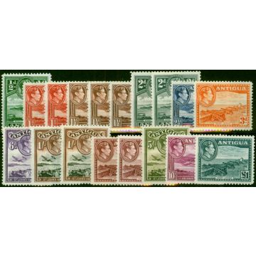 Antigua 1938-51 Extended Set of 18 SG93-109 Fine MNH & MM All Shades  CV £275+ 