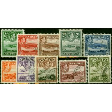 Antigua 1938 Set of 10 to 5s SG98-107 Fine Used 