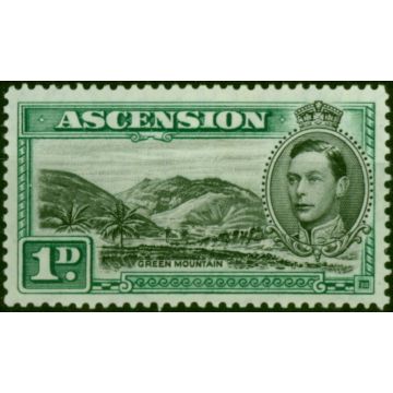 Ascension 1938 1d Black & Green SG39 Fine MNH