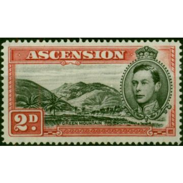 Ascension 1949 2d Black & Scarlet SG41ca 'Mountaineer Flaw' Fine & Fresh LMM 