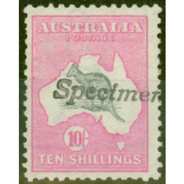 Australia 1913 10s Grey & Pink Type A Specimen SG14s BW47x Var Fine MNH