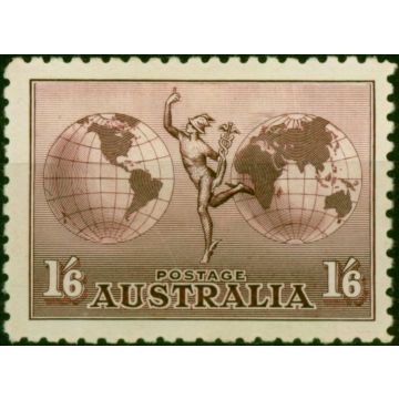 Australia 1934 1s6d Dull Purple SG153 No Wmk P.11 Fine MM 
