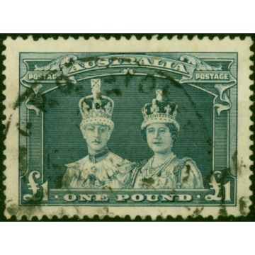 Australia 1938 £1 Bluish Slate SG178 Fine Used (2) 