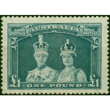 Australia 1949 £1 Bluish Slate SG178a Thin Paper Fine LMM 
