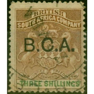 B.C.A. Nyasaland 1891 3s Brown & Green SG10 Fine Used