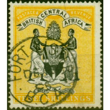 B.C.A Nyasaland 1895 3s Black & Yellow SG27 V.F.U