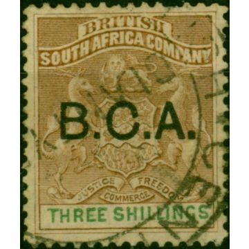 B.C.A Nyasaland 1895 3s Brown & Green SG10 Good Used 
