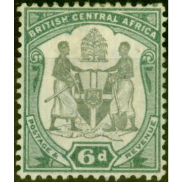 B.C.A Nyasaland 1897 6d Black & Green SG46 Fine MM