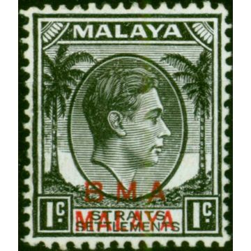 B.M.A Malaya 1945 1c Black SG1 Fine LMM 