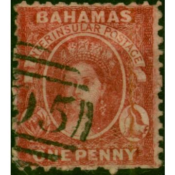 Bahamas 1862 1d Carmine-Lake SG8 V.F.U 