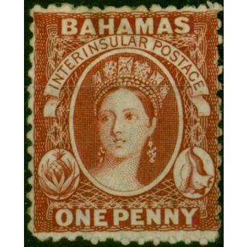 Bahamas 1863 1d Carmine-Lake SG21 Fine & Fresh MM 