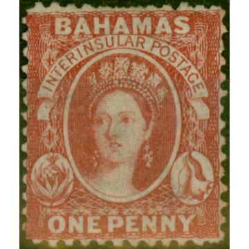 Bahamas 1863 1d Red SG24 Fine & Fresh Unused