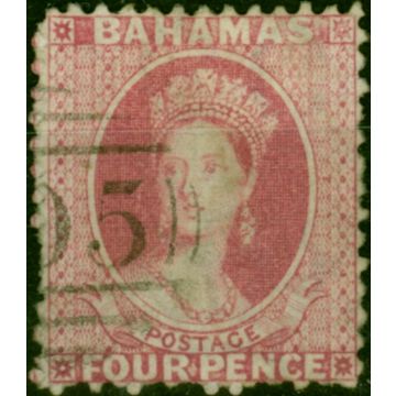 Bahamas 1863 4d Dull Rose SG27 Fine Used (2)