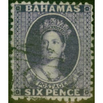 Bahamas 1863 6d Deep Violet SG31 Fine Used