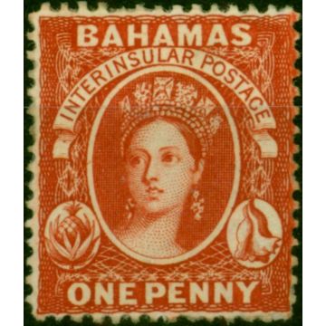 Bahamas 1877 1d Scarlet-Vermilion SG33 V.F.& Fresh LMM 
