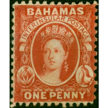 Bahamas 1882 1d Scarlet-Vermilion SG40 P.12 V.F LMM 