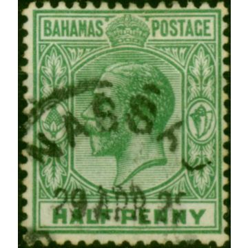Bahamas 1912 1/2d Green SG81 Good Used 