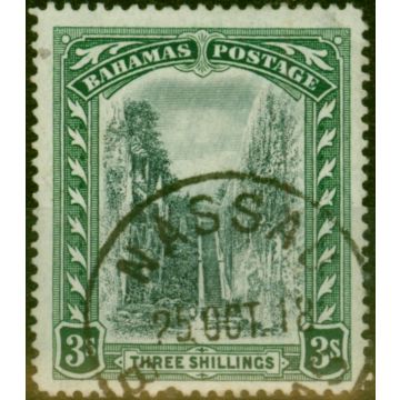 Bahamas 1917 3s Black & Green SG80 Fine Used