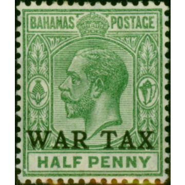 Bahamas 1918 War Tax 1/2d Green SG91 Fine MM
