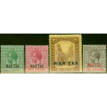 Bahamas 1918 War Tax Set of 4 SG96-99 V.F VLMM 
