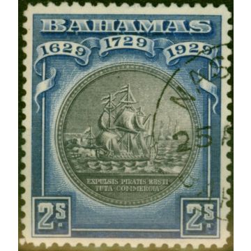 Bahamas 1930 2s Black & Deep Blue SG129 V.F.U