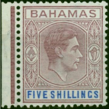 Bahamas 1948 5s Brown-Purple & Deep Bright Blue SG156d Fine LMM 