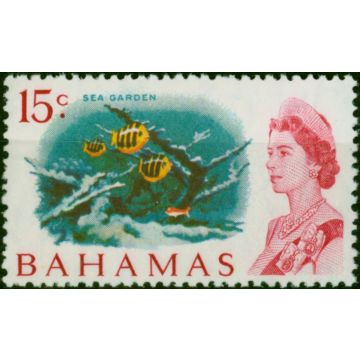 Bahamas 1970 15c Sea-Garden SG304a 'Whiter Paper' Fine MNH 