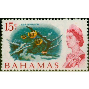 Bahamas 1970 15c Sea-Garden SG304a Whiter Paper Very Fine MNH Scarce