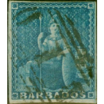 Barbados 1855 (1d) Pale Blue SG9 Fine Used (7)