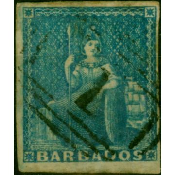 Barbados 1855 (1d) Pale Blue SG9 Good Used 