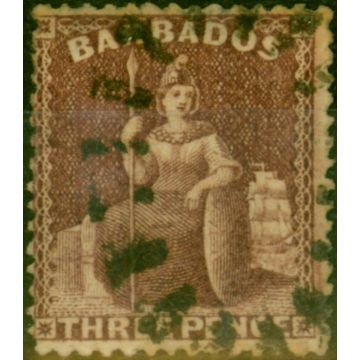 Barbados 1873 3d Brown-Purple SG63 Used Fine