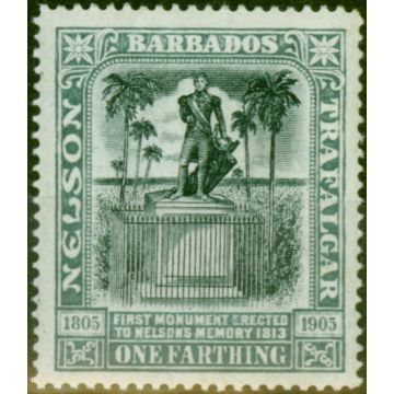 Barbados 1906 1/4d Black & Grey SG145 Fine LMM