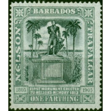 Barbados 1906 1/4d Black & Grey SG145 Fine MM 