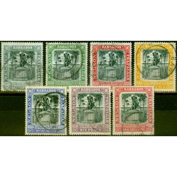 Barbados 1906 Nelson Set of 7 SG145-151 Fine Used 