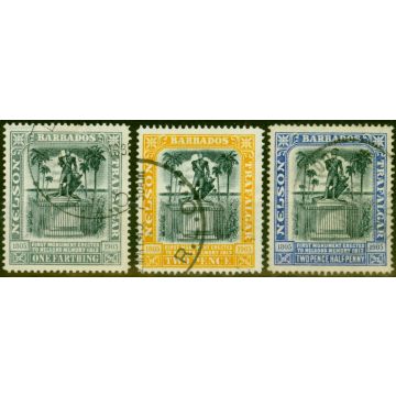 Barbados 1907 Set of 3 SG158-162 Fine Used