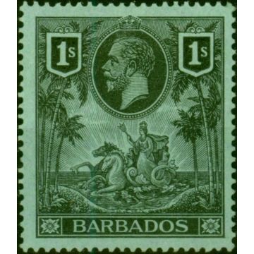 Barbados 1912 1s Black-Green SG178 Fine MM 