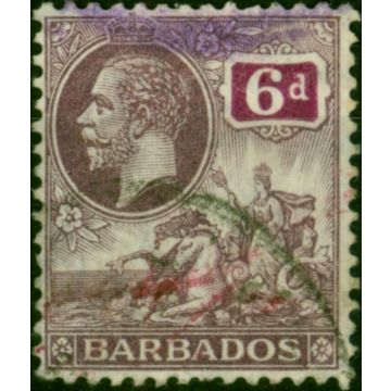 Barbados 1912 6d Dull Purple & Purple SG177 Good Used 