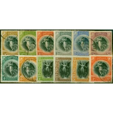 Barbados 1920-21 Set of 12 SG201-212 Fine Used